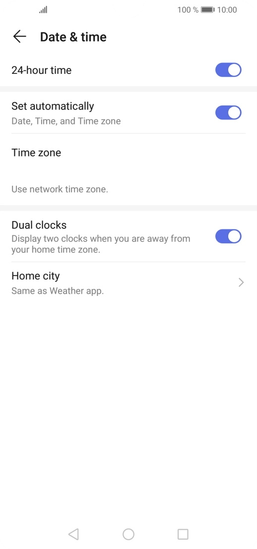 Press the Home key to return to the home screen.