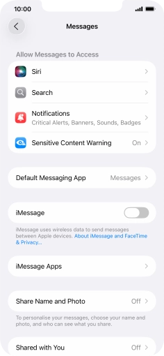 Press the indicator next to 