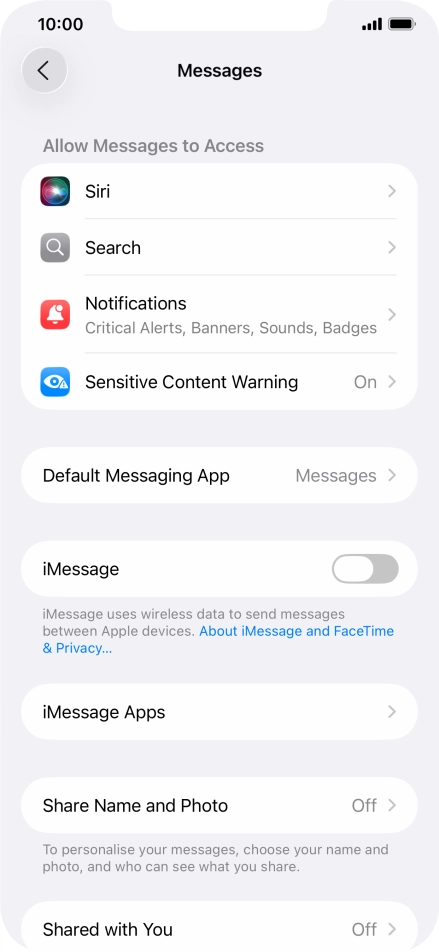 Press the indicator next to 