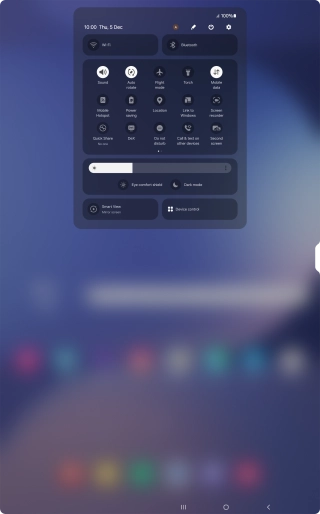 Press the settings icon.