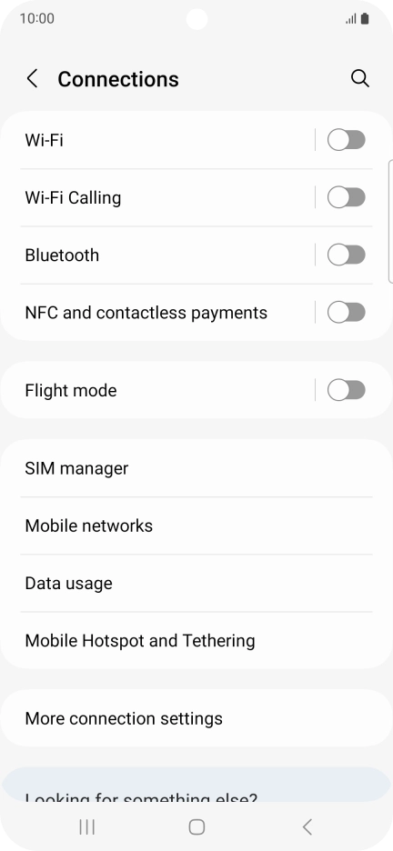 Press Mobile networks.