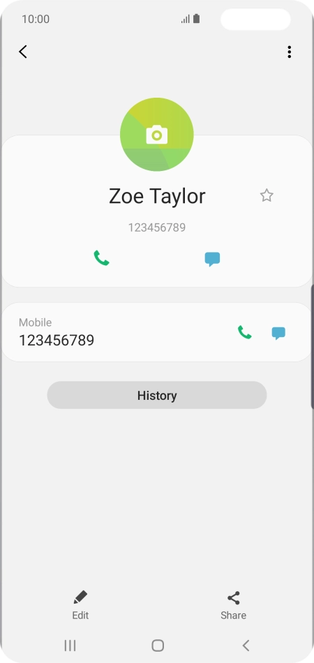 Press the Home key to return to the home screen.