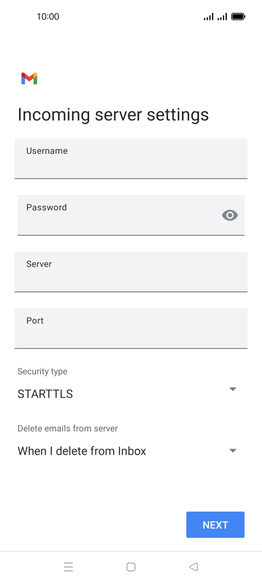 Press the field below 