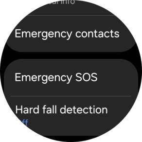 Press Emergency contacts.