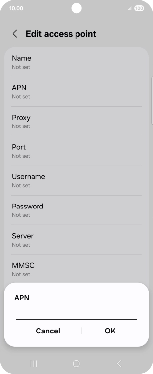 Key in eezone and press OK.