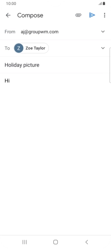 Press the attachment icon.