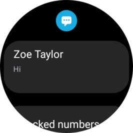 Press the required text message to read it.