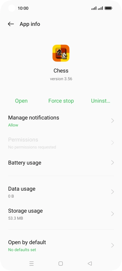 Press Storage usage.