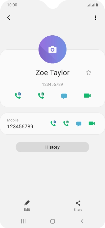 Press the Home key to return to the home screen.