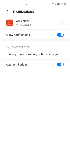 Press the indicator next to 