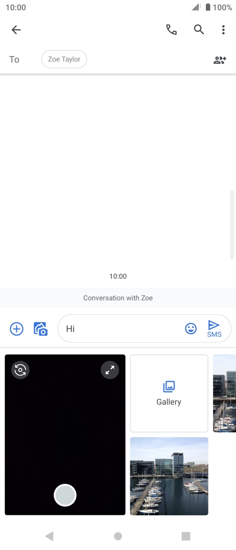Press Gallery and go to the required folder.