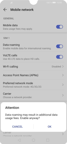 If you turn on the function, press OK.