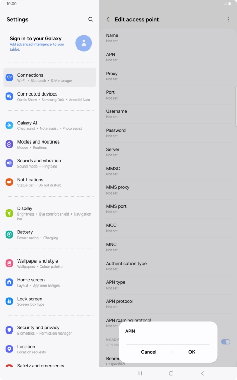 Key in eezone and press OK.