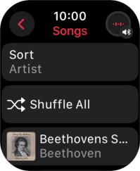 Go to the required category or playlist and press the required audio file.