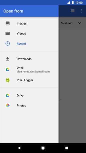Press Images and go to the required folder.