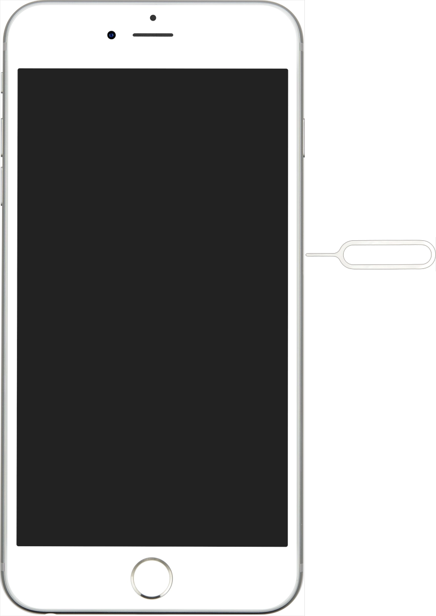 Find the opener for the SIM holder.