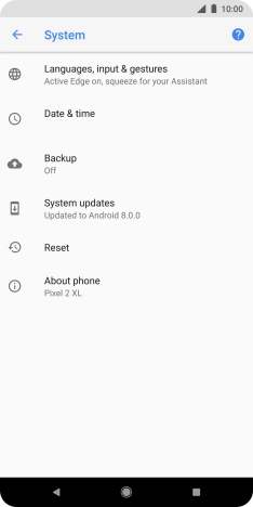 Press System updates. If a new software version is available, it's displayed. Follow the instructions on the screen to update the phone software.