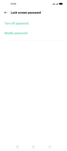 Press Turn off password.