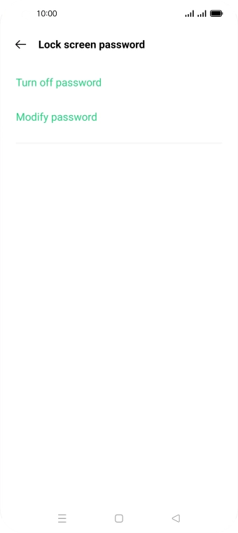 Press Turn off password.