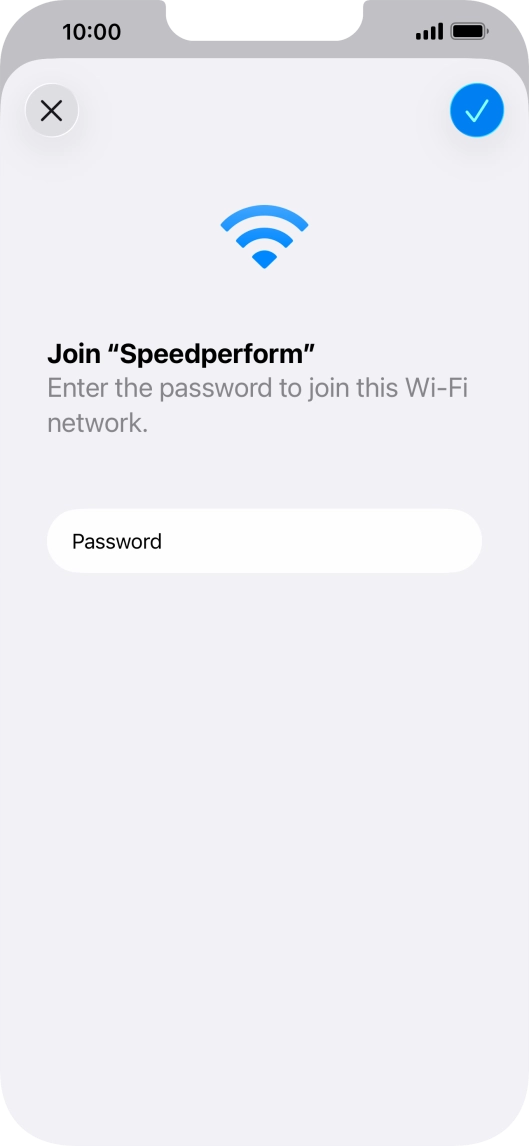 Press the confirm icon.
