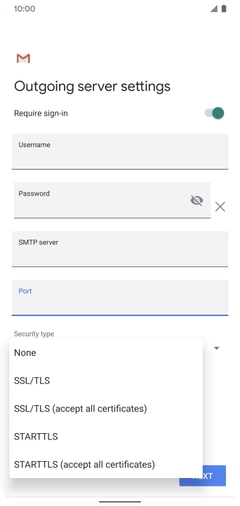 Press None to turn off the function.