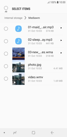 Press the required file.