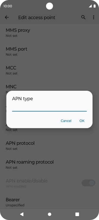 Key in mms and press OK.