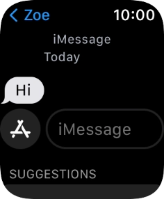 Press iMessage and record the message.