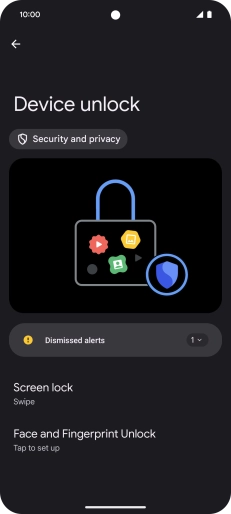 Press Face and Fingerprint Unlock.