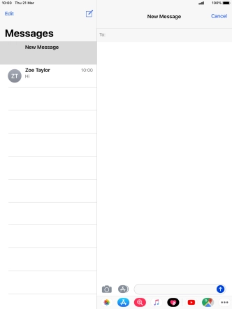 Press To and key in the first letters of the recipient's name.