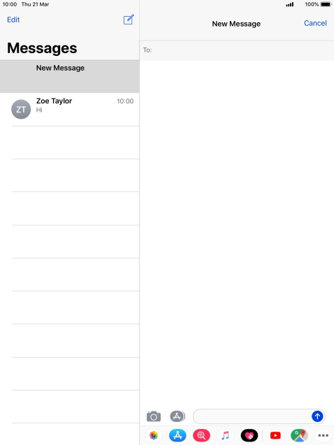 Press To and key in the first letters of the recipient's name.