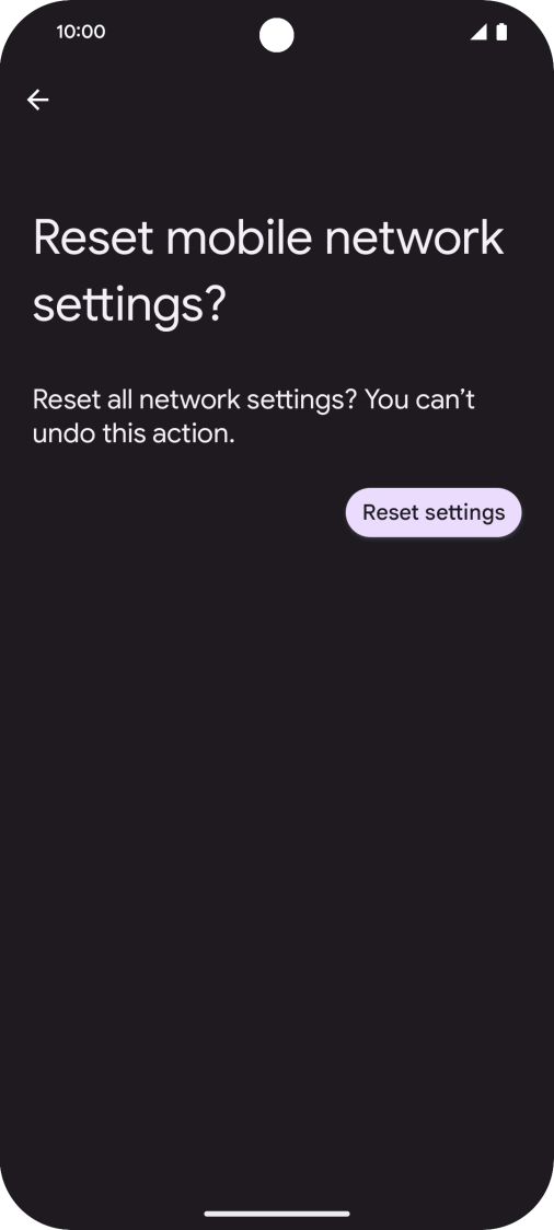 Press Reset settings.