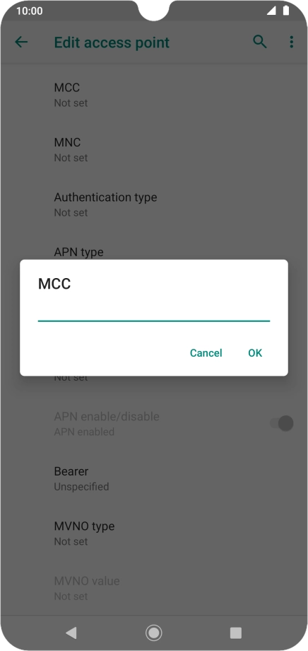 Key in 234 and press OK.