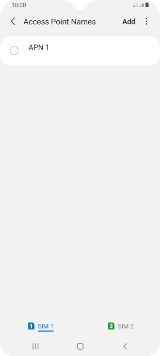 Press the required SIM.