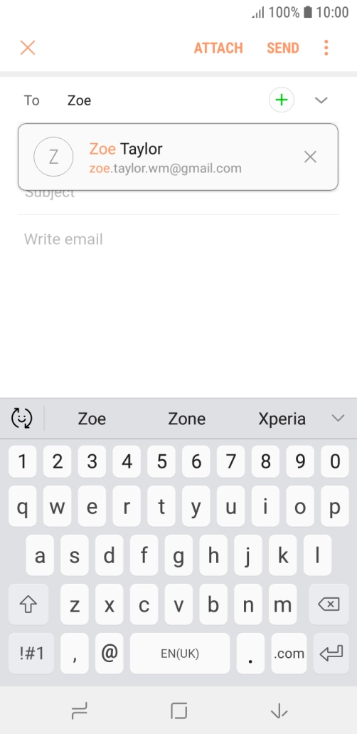 Press the required contact.
