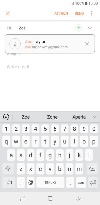 Press the required contact.