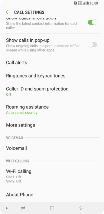 Press More settings.