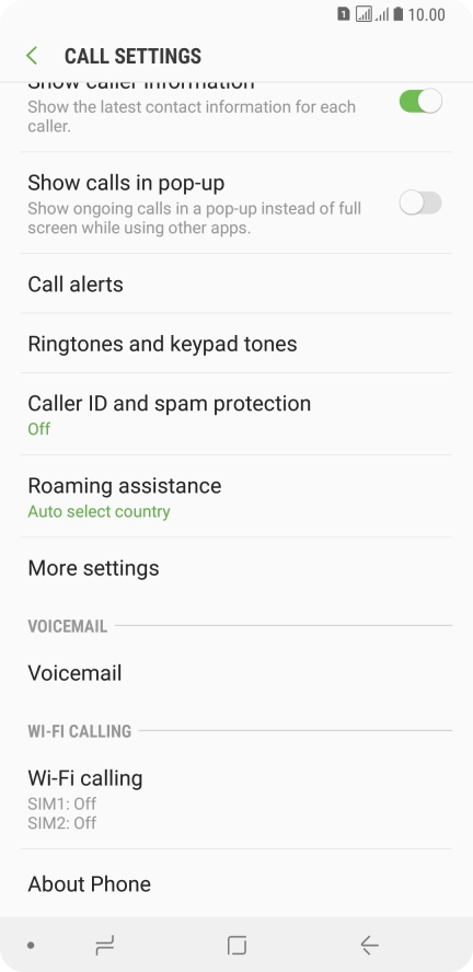 Press More settings.