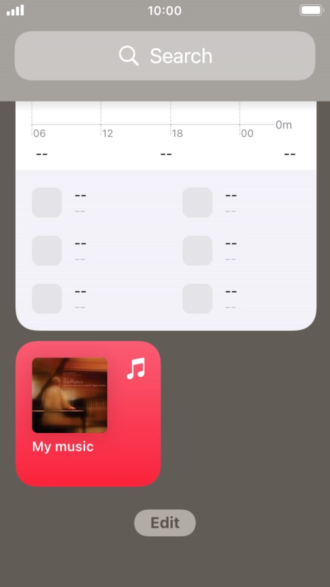 Press and hold the required widget until a pop-up menu is displayed.