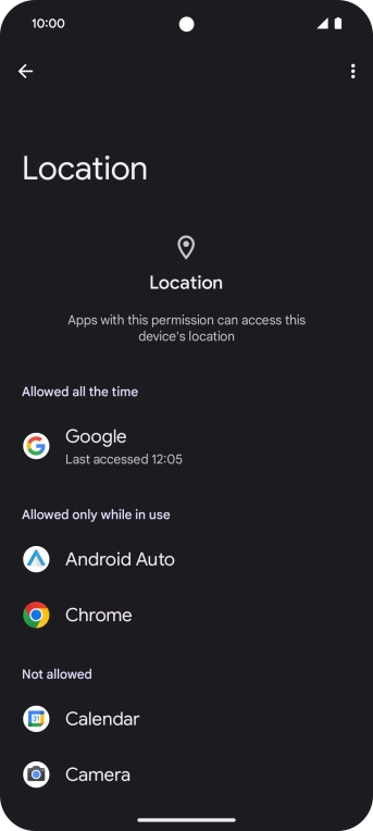 Press the required app.