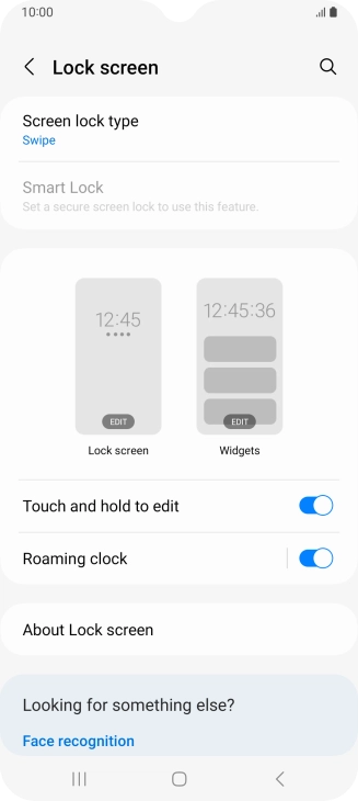 Press Screen lock type.