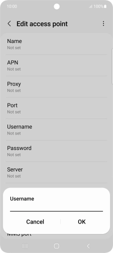 Key in eesecure and press OK.
