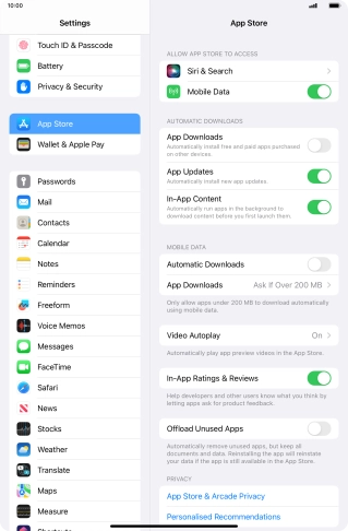 Press the indicator next to 