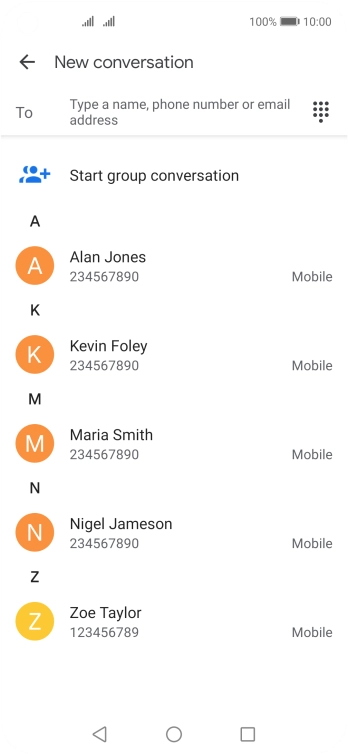 Press the field next to 