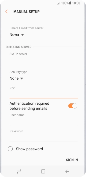 Press the field below 