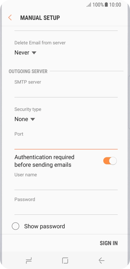 Press the field below 