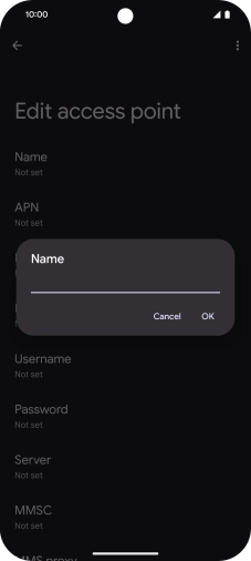 Key in EE MMS and press OK.