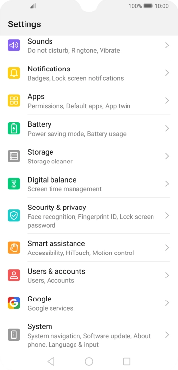 Press Users & accounts.