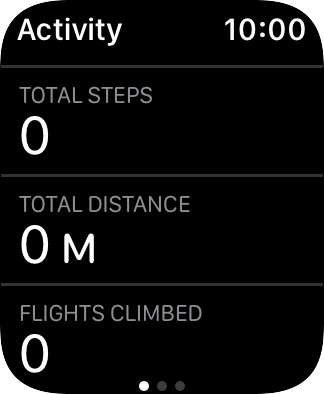 Keep sliding upwards to see the number of steps, distance and number of floors you've covered.