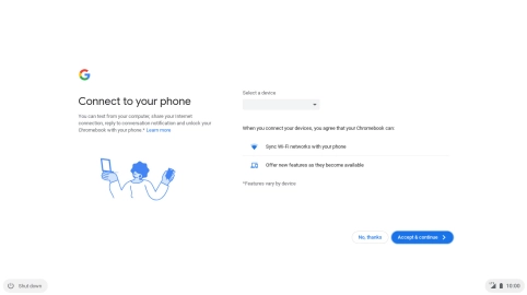 Click the required setting.